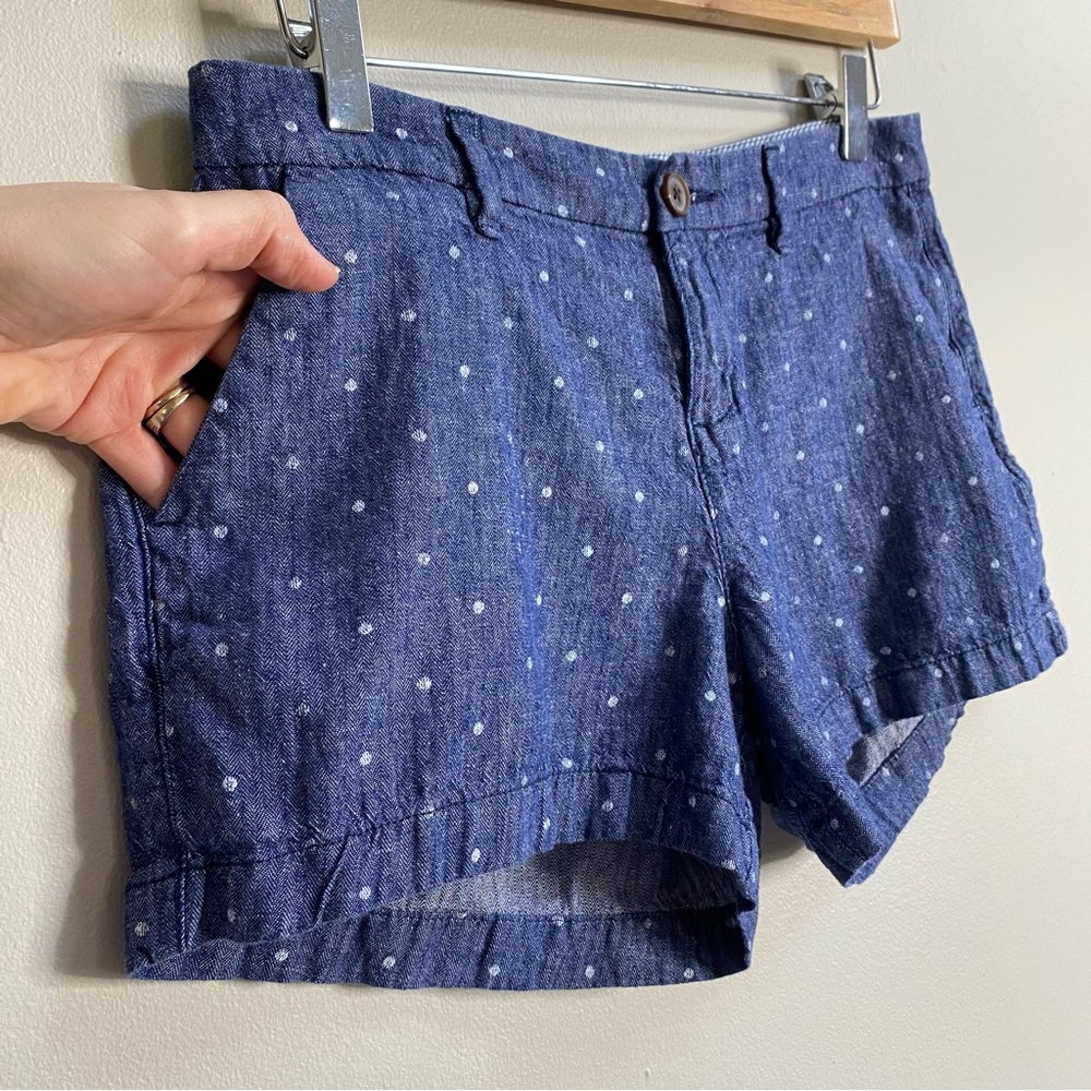 Old Navy Chambray Navy Dots Everyday Short Size 2 - Picture 4 of 11